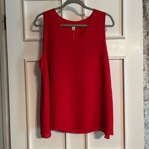 Elegant Red Sleeveless Top
